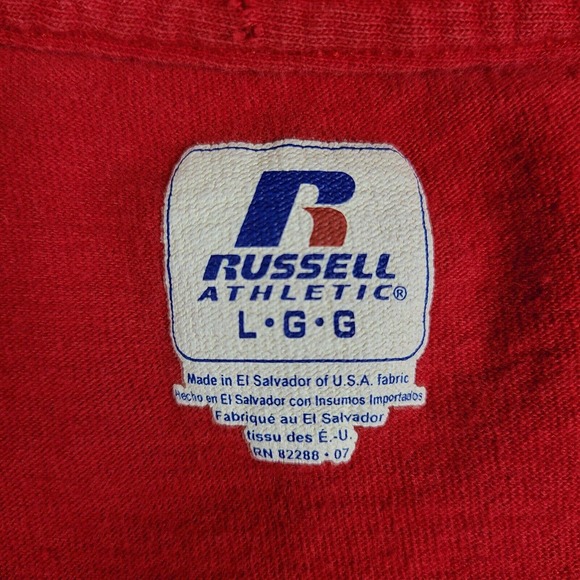 Georgia Bulldogs T-Shirt‎ Men's Large Red Russell Athletic Eastern Division - Picture 4 of 12